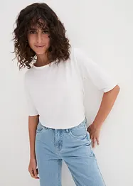 Maglia a mezze maniche con scollo a barca con cotone biologico, bonprix