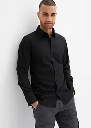 Camicia elasticizzata con cotone, slim fit, bonprix