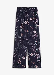 Pantaloni di jersey in crêpe con fantasia floreale, bonprix