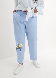Pantaloni leggeri con pinces e libellule stampate, bpc bonprix collection