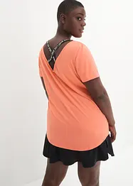 Maglia lunga per sport con scollatura dietro, bonprix
