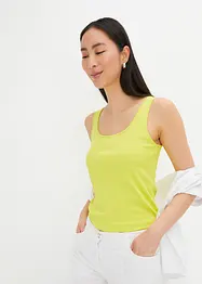Top a coste in puro cotone, bonprix