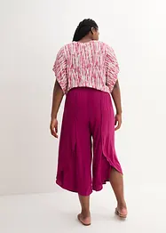 Pantaloni culotte al polpaccio con cinta comoda, bonprix