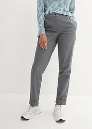 Pantaloni chino elasticizzati con cinta comoda e risvolto, bonprix