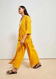 Pantaloni a palazzo in misto lino fresco, bonprix