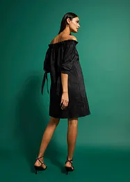 Abito con spalle scoperte con ricamo traforato, bonprix