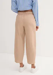 Pantaloni cropped in misto lino leggero, bonprix