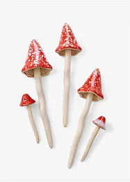 Funghi decorativi da giardino (set 5 pezzi), bonprix