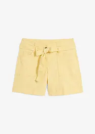 Shorts in twill con cintura da annodare, bpc bonprix collection