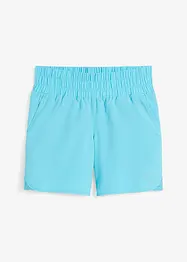 Shorts sportivi con cinta smock, ad asciugatura rapida, bonprix