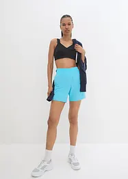 Shorts sportivi con cinta smock, ad asciugatura rapida, bonprix