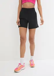 Shorts sportivi con cinta smock, ad asciugatura rapida, bonprix