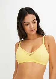 Bralette imbottita senza ferretto con cotone biologico (pacco da 2), bonprix