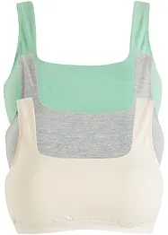 Reggiseno bustier con cotone biologico (pacco da 3), bonprix