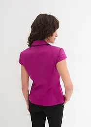 Blazer a maniche corte in satin di cotone, bonprix