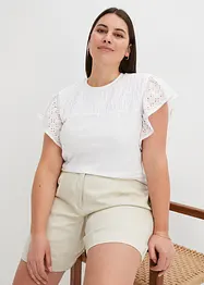 Maglia con ricami traforati, bonprix