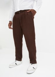 Pantaloni in lino con pinces e cintura, bpc selection