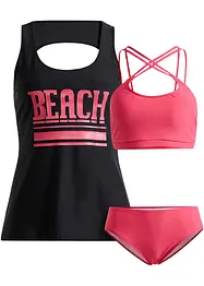 Tankini e reggiseno bustier (set 3 pezzi), bonprix