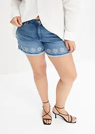 Shorts di jeans con ricami traforati, bonprix