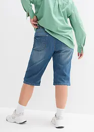 Bermuda in jeans elasticizzati con fondo arrotolato, bonprix