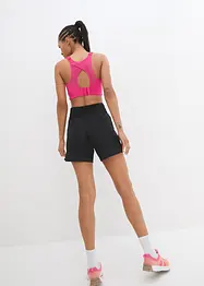 Shorts sportivi con cinta smock, ad asciugatura rapida, bonprix