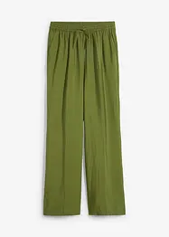 Pantaloni a palazzo con cinta elastica in misto viscosa, bonprix