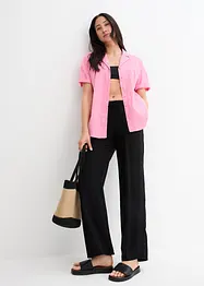 Pantaloni a palazzo con cinta elastica in misto viscosa, bonprix