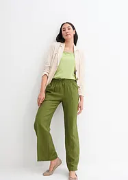 Pantaloni a palazzo con cinta elastica in misto viscosa, bonprix
