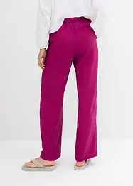 Pantaloni a palazzo con cinta elastica in misto viscosa, bonprix
