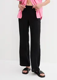 Pantaloni a palazzo con cinta elastica in misto viscosa, bonprix