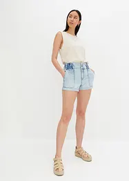 Shorts di jeans paper bag, RAINBOW