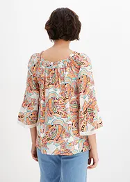 Blusa fantasia con pizzo, bonprix