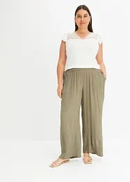 Pantaloni a palazzo in morbida viscosa, bonprix