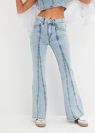 Jeans a zampa a vita alta, bonprix