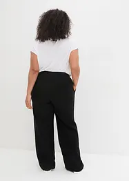 Pantaloni in misto lino con cucitura, bonprix