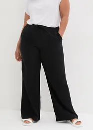 Pantaloni in misto lino con cucitura, bonprix