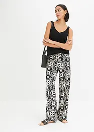 Pantaloni in viscosa fantasia con tasche, bonprix