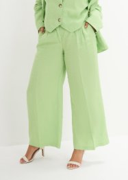 Pantaloni con pinces in puro lino, bonprix