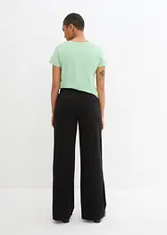Pantaloni in punto di Roma con fascia comoda in vita, bonprix