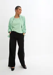 Pantaloni in punto di Roma con fascia comoda in vita, bonprix