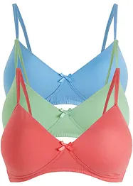 Reggiseno senza ferretto con coppe preformate e cotone biologico (pacco da 3), bonprix