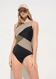 Costume intero in poliammide riciclata con effetto modellante medio, bonprix