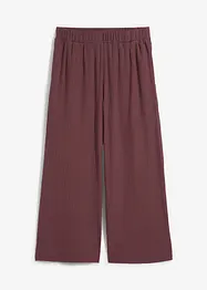 Pantaloni culotte in jersey a coste con cinta comoda, bonprix