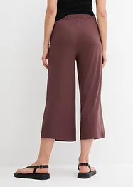 Pantaloni culotte in jersey a coste con cinta comoda, bonprix