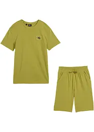 T-shirt e pantaloni corti in cotone biologico (set 2 pezzi), bonprix