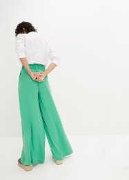 Pantaloni a palazzo fluenti con cinta comoda a vita alta, bpc bonprix collection