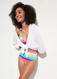 Slip a vita alta per bikini in poliammide riciclata, bpc bonprix collection