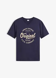 T-shirt con scollo a V in puro cotone, bonprix