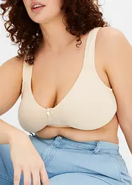 Reggiseno minimizer senza ferretto con cotone biologico (pacco da 2), bonprix