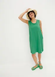 Abito corto svasato di jersey, smanicato, bonprix
